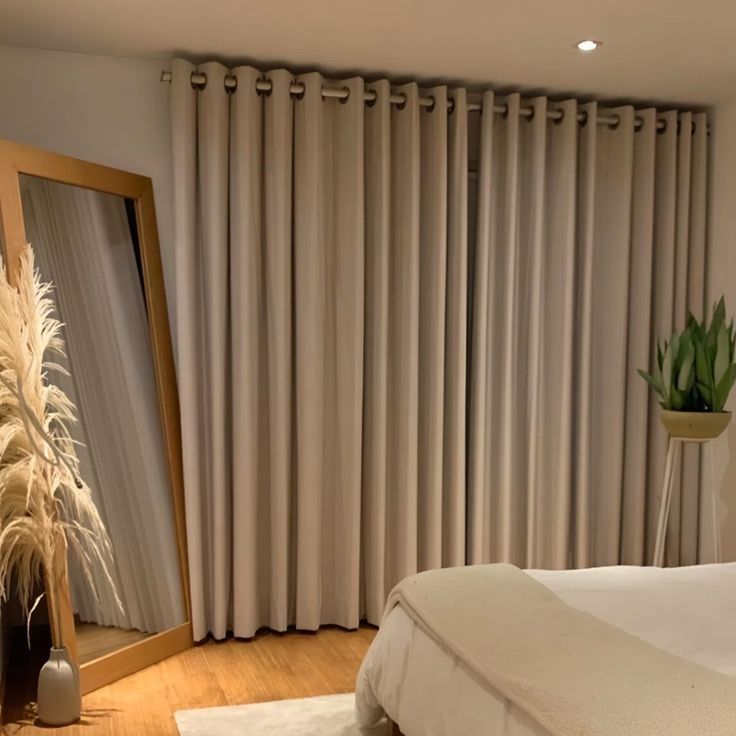 Cortina de onda moderna en tela tipo blackout Palomino